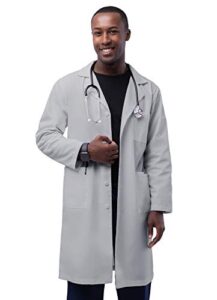 adar universal unisex lab coats - classic 39" lab coat - 803 - silver gray - 38