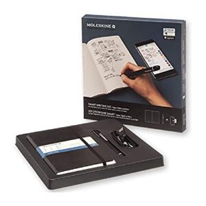 moleskine pen+ smart writing set pen & dotted smart notebook - use with moleskine app for digitally storing notes (only compatible with moleskine smart notebooks)