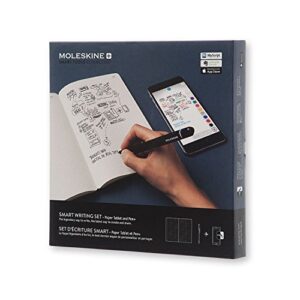 Moleskine Pen+ Smart Writing Set Pen & Dotted Smart Notebook - Use with Moleskine App for Digitally Storing Notes (Only compatible with Moleskine Smart Notebooks)