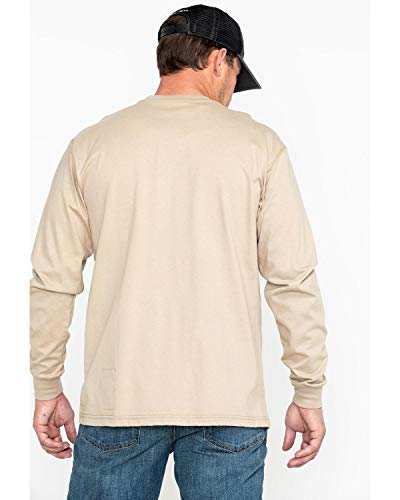 Carhartt mens Flame Resistant Force Cotton Long Sleeve Henley (Big & Tall) Shirt, Khaki, XX-Large Big Tall US