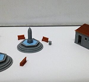 Outland Models Railway Park & Plaza Accessories Fountain Toilet. N Scale 1:160