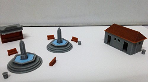 Outland Models Railway Park & Plaza Accessories Fountain Toilet. N Scale 1:160