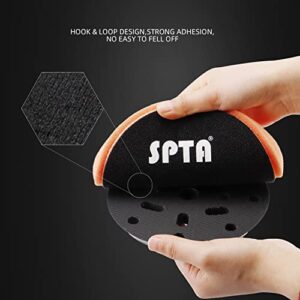 SPTA Buffing Polishing Pads, 5Pc 7.5 Inch Face for 7 Inch Backing Plate, Compound Buffing Sponge Pads Cutting Polishing Pad Kit for Car Buffer Polisher Compounding, Polishing and Waxing -SPTA0010SET