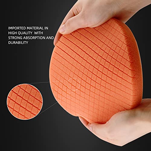 SPTA Buffing Polishing Pads, 5Pc 7.5 Inch Face for 7 Inch Backing Plate, Compound Buffing Sponge Pads Cutting Polishing Pad Kit for Car Buffer Polisher Compounding, Polishing and Waxing -SPTA0010SET