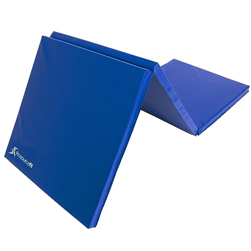 ProsourceFit Tri-Fold Folding Exercise Mat - Blue, ps-1952-tfm-blue