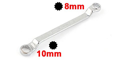 uxcell a15010500ux0875 Replacemnt 8mm 10mm Double Side Offset Combination Box End Wrench