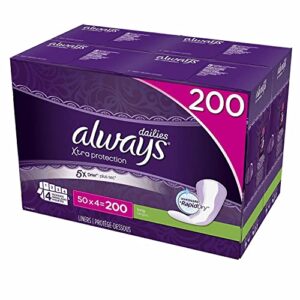 always xtra protection pantiliners - 200 count