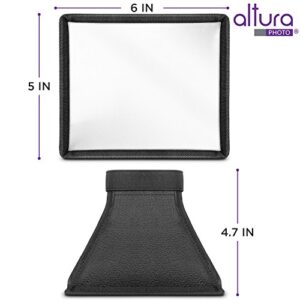 Flash Diffuser Light Softbox 6x5” by Altura Photo (Universal, Collapsible with Storage Pouch) for Canon, Yongnuo and Nikon Speedlight