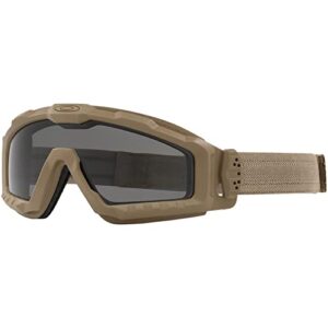 oakley men's ballistic halo goggles polarized oval eyewear, terrain tan, one size