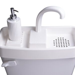 Sink Twice for Toilet Tanks Measuring 15.25" - 16.8" (Measured with lid Off)