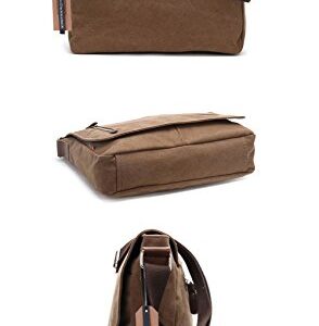 Small Messenger Bag for Men Women Casual Work Bag Canvas Satchel Bag Bookbag for School Traveling Camping