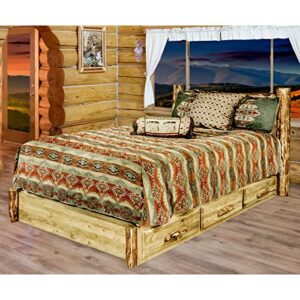 Montana Woodworks Glacier Country Collection Platform Bed with Storage, California King