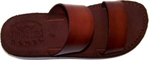 holy land market genuine leather and suede sandals/flip flops (jesus) -suede i - 39