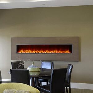 Dynasty Harmony 79 Inch Electric Fireplace - Modern, Linear Design with Multiple Flame Colors & Remote Control | Hardwire or Plug-in Installation, Supplemental Zone Heat