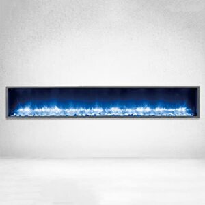 Dynasty Harmony 79 Inch Electric Fireplace - Modern, Linear Design with Multiple Flame Colors & Remote Control | Hardwire or Plug-in Installation, Supplemental Zone Heat