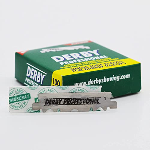 Derby Professional Single Edge Razor Blades, Box of 100 Pcs by Mac-801