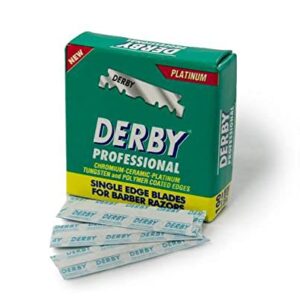 Derby Professional Single Edge Razor Blades, Box of 100 Pcs by Mac-801