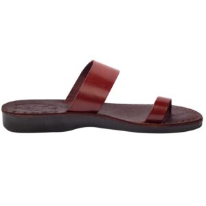 Holy Land Market Unisex Adults/Children Genuine Leather Biblical Sandals/Flip Flops/Slides/Slippers (Jesus) Suede IV