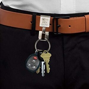 Lucky Line Key Safe Slip-On, 2” Wide Belt Key Ring - Heavy Duty Belt Key Clip, Key Chain, 30 per Bag