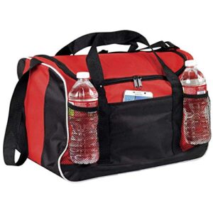 duffle bag, 17" buyagain small travel carry on sport duffel gym bag for men women red