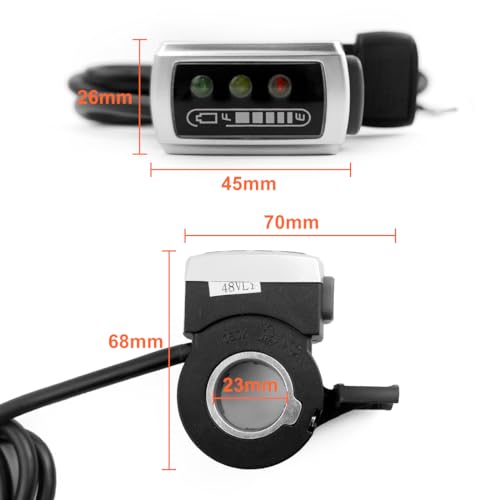 L-faster 24V/36V/48V Electric Bike Thumb Throttle Wuxing E-Bike Throttle Electric Scooter Accelerator Electric Vehicle Speed Controller (24V)