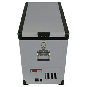 fm-452sg 45 quart slimfit portable refrigerator, ac 115v/ dc 12v real freezer for car, home, camping, rv-8°f to 50°f, charcoal, gray