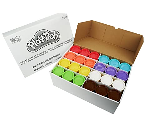 Play-Doh Bulk Pack of 48 Cans, 6 Sets of 8 Modeling Compound Colors, Perfect for Halloween Treat Bags, Party Favors, Arts & Crafts, 3oz, Preschool Toys 2+ (Amazon Exclusive)