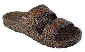 pali hawaii rugged men's jesus sandals jandals (10) brown