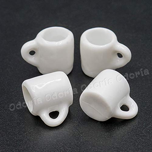 Odoria 1/12 Miniature Coffee Mugs Dollhouse Decoration Accessories, 4Pcs