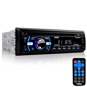 pyle boat bluetooth marine stereo receiver - marine head unit din single stereo speaker receiver - wireless music streaming, hands-free calling, cd player/mp3/usb/aux/ am fm radio -plcd43btm (black)