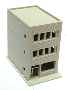 outland models railway modern 3-story building / shop a unpainted n scale 1:160