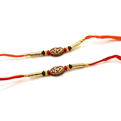 Set of Two Om Design, Rakhi thread, Raksha bandhan Gift for your Brother Vary Color.