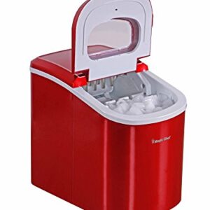 Magic Chef 27-Lb. Portable Red Countertop Ice Maker, 27 lb