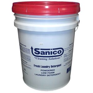 sanico fresh powdered low foam laundry detergent - 5 gal. pail