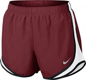 nike dry fit tempo shorts (black/team red & white, xs)