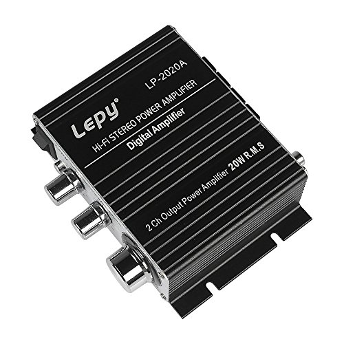 Lepy LP-2020A Class-D Hi-Fi Digital Amplifier with Power Supply Black