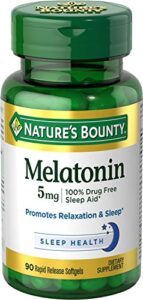 nature's bounty melatonin 5mg, 90 softgels (pack of 2)