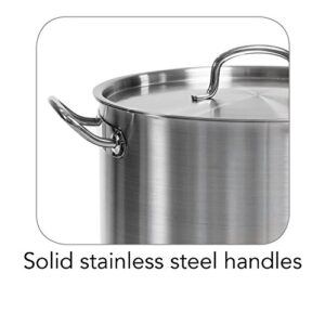 Tramontina 80117/581DS 24 Qt. Stainless Steel Covered Stock Pot, Quarts