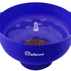 Salbree The Original Microwave Popcorn Popper, Silicone Popcorn Maker, Collapsible Microwavable Bowl - Hot Air Popper - No Oil Required - The Most Colors Available (Blue)