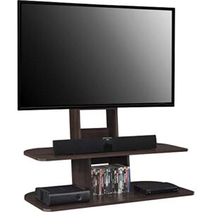 ameriwood home galaxy tv stand with mount for tvs up to 65" wide, espresso