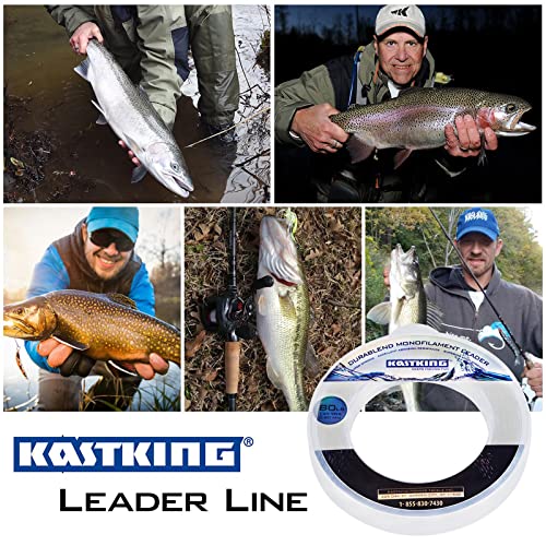 KastKing DuraBlend Monofilament Leader Line - Premium Saltwater Mono Leader Materials - Big Game Spool Size 120Yds/110M