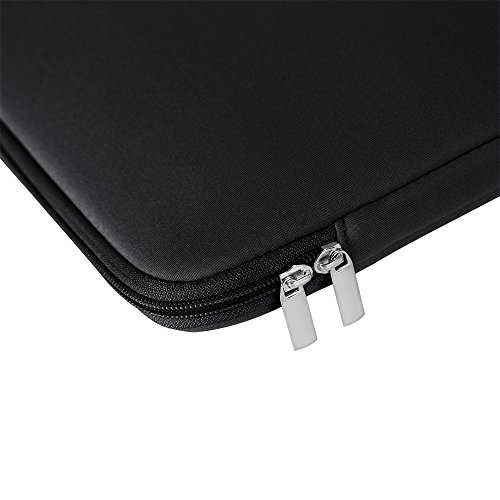 RAINYEAR 14 Inch Laptop Sleeve Case Protective Soft Padded Zipper Cover Carrying Computer Bag with Front Pocket & Accessories Pouch,Compatible with 14" Notebook Chromebook Tablet Ultrabook(Black)