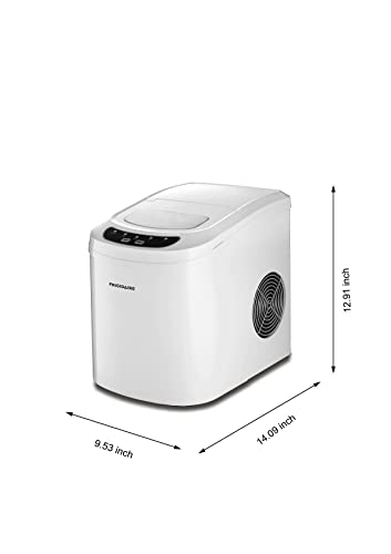 Frigidaire EFIC102-WHITE Portable Compact Maker, Counter Top Ice Making Machine, White, 26lb per Day