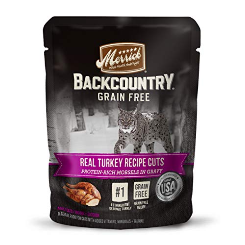 Merrick Backcountry Grain Free Wet Cat Food Real Turkey Recipe Cuts in Gravy - (24) 3 oz. Pouches