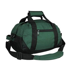 iequip duffle bag, gym bag, heavy duty travel bag two tone (green - small (14" x 8.5" x 8.5"))