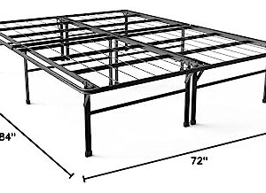 ZINUS SmartBase Heavy Duty Mattress Foundation / 16 Inch Metal Platform Bed Frame / No Box Spring Needed / Sturdy Steel Frame / Underbed Storage, California King