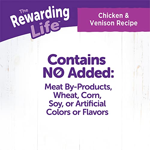 Wellness Rewarding Life Grain-Free Soft Dog Treats (Previously Wellbites), Made in USA with Natural Ingredients, Ideal for Training (Chicken & Venison Recipe, 6-Ounce Bag)