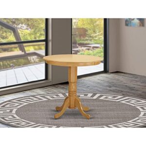 East West Furniture JAT-OAK-TP Jackson Counter Height Dining Table - a Round Dinner Table Top with Pedestal Base, 36x36 Inch, Oak