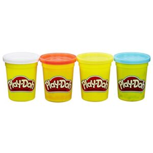 play-doh 4 pack of 4 oz cans, classic colours