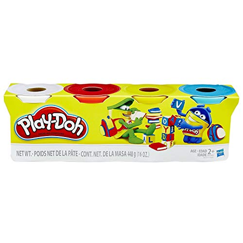 Play-Doh 4 Pack of 4 oz Cans, Classic Colours